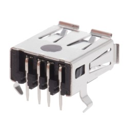 1 pcs - TE Connectivity Straight, Through Hole, Socket Type A USB Connector