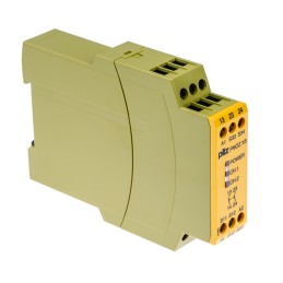 1 pcs - Pilz Single/Dual-Channel Safety Switch/Interlock Safety Relay, 24V ac/dc, 2 Safety Contacts