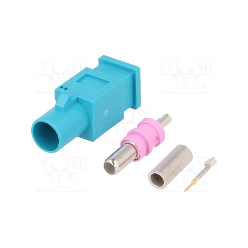 10 pcs : - Plug, antenna, Fakra, straight, green