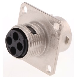 1 pcs - Souriau, UTO 4 Way Wall Mount MIL Spec Circular Connector Receptacle, Socket Contacts,Shell Size 10, Bayonet Coupling