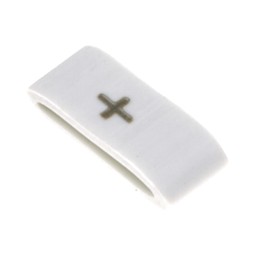 1 Bag of 100 - HellermannTyton HODS85 Slide On Cable Markers, Black on White, Pre-printed '+', 1.8 - 6.3mm Cable