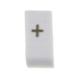 1 Bag of 100 - HellermannTyton HODS85 Slide On Cable Markers, Black on White, Pre-printed '+', 1.8 - 6.3mm Cable