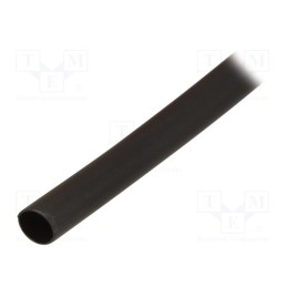 10 pcs : GBA090SNE - Heat shrink sleeve, glued, 3: 1, 9.5mm, L: 1m, black, polyolefine