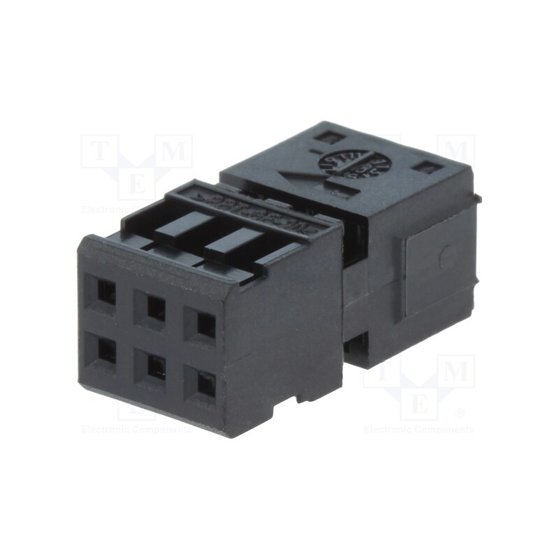 50 pcs : 185311-1 - RCPT HSG FOR MQS 6W