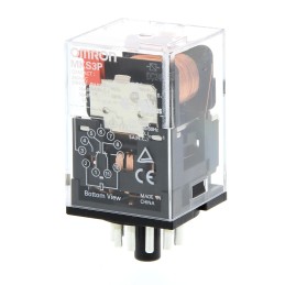 1 pcs - Omron Plug In Non-Latching Relay, 24V dc Coil, 10A Switching Current, 3PDT