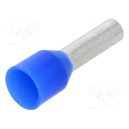 50 pcs : 1-966067-6 - Tip: bootlace ferrule, insulated, copper, 2.5mm2, 8mm, tinned, blue