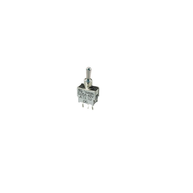 1 pcs - NIDEC COPAL ELECTRONICS GMBH Toggle Switch, PCB Mount, On-On, SPDT, Right Angle Terminal