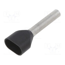 50 pcs : 216-1543 - Tip: bootlace ferrule, insulated,double, 1.5mm2, 12mm, tinned