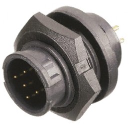 1 pcs - Switchcraft Circular Connector, 5 Contacts, Panel Mount, Plug, Male, IP68, IP69K, EN3 Series