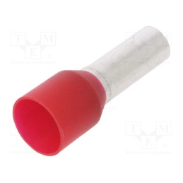 50 pcs : 216-209 - Tip: bootlace ferrule, insulated, 10mm2, 12mm, tinned, crimped