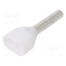 100 pcs : 216-522 - Tip: bootlace ferrule, insulated,double, 0.75mm2, 8mm, tinned