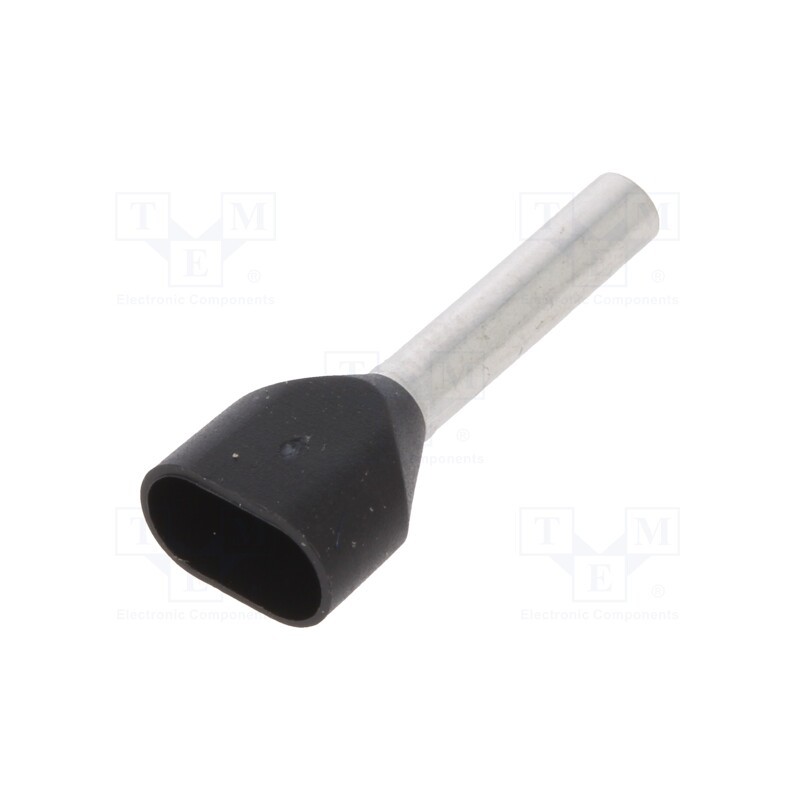 50 pcs : 216-543 - Tip: bootlace ferrule, insulated,double, tinned, crimped, red