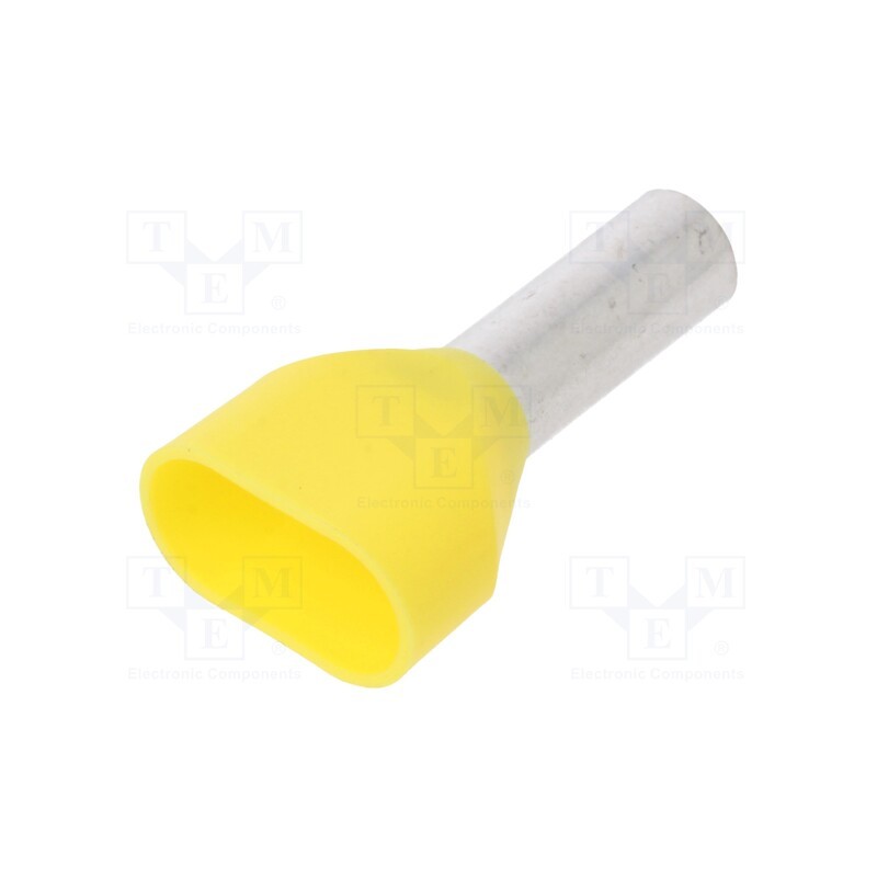 50 pcs : 216-547 - Tip: bootlace ferrule, insulated,double, 6mm2, 12mm, tinned