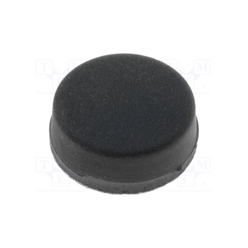 10 pcs : FIX-RF-003 - Self-adhesive foot, black, rubber, A: 10mm, B: 9.5mm, E: 4.5mm