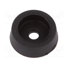 10 pcs : FI-1 BK ABS - Foot, H: 5mm, black, ABS, Dim: Ø14mm, Ømount.hole: 2.9mm