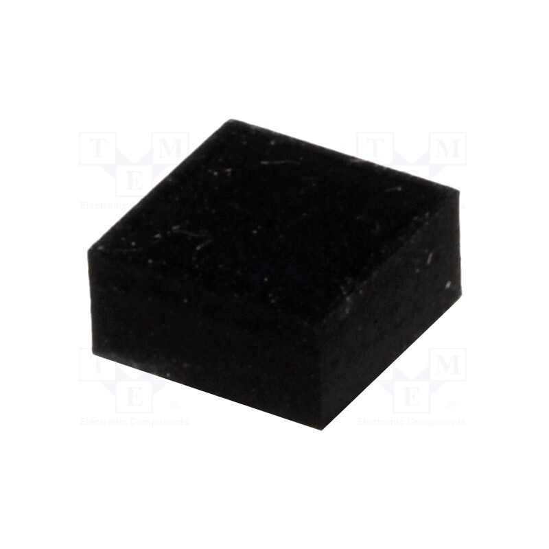 10 pcs : SF-001 - Self-adhesive foot, black, rubber, Y: 6.4mm, X: 6.4mm, Z: 3mm