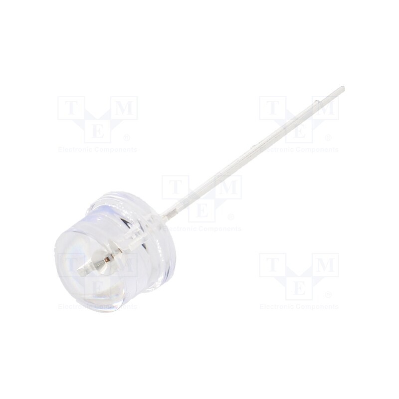 10 pcs : OSO5PA87A1A - LED, 8mm, orange, 2180÷3000mcd, 100°, Front: convex, 1.8÷2.6V