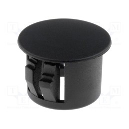 10 pcs : FIX-M12 - Stopper, polyamide, Wall thick: 3.3mm, H: 10.1mm, black