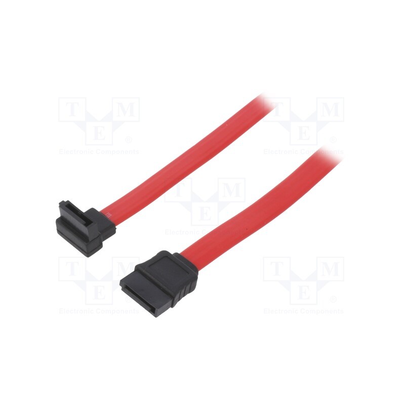 10 pcs : 50470 - Cable: SATA, SATA L-Type angled plug,SATA L-Type plug, 0.5m