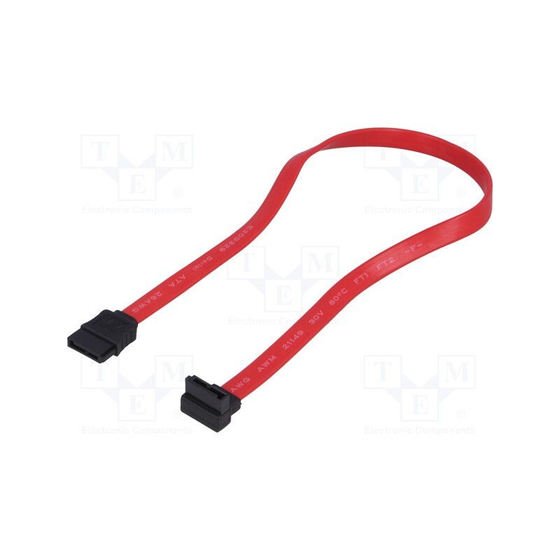 10 pcs : 50471 - Cable: SATA, SATA L-Type angled plug,SATA L-Type plug, 0.35m