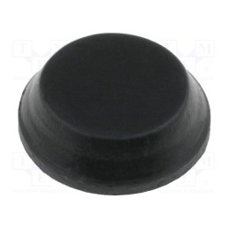 10 pcs : FIX-RF-019 - Self-adhesive foot, black, rubber, A: 12mm, B: 9.5mm, E: 4mm