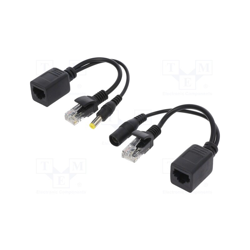 10 pcs : 50579 - Passive PoE cable kit, PoE (PoE), black