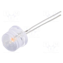 20 pcs : OSK5DK87A1A - LED, 8mm, pink, 500÷750mcd, 100°, Front: convex, 2.8÷3.6V