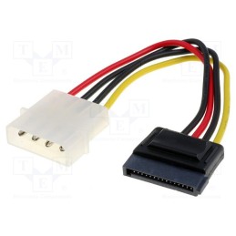 10 pcs : 50674 - Transition: adapter, Molex male,SATA plug, 0.15m