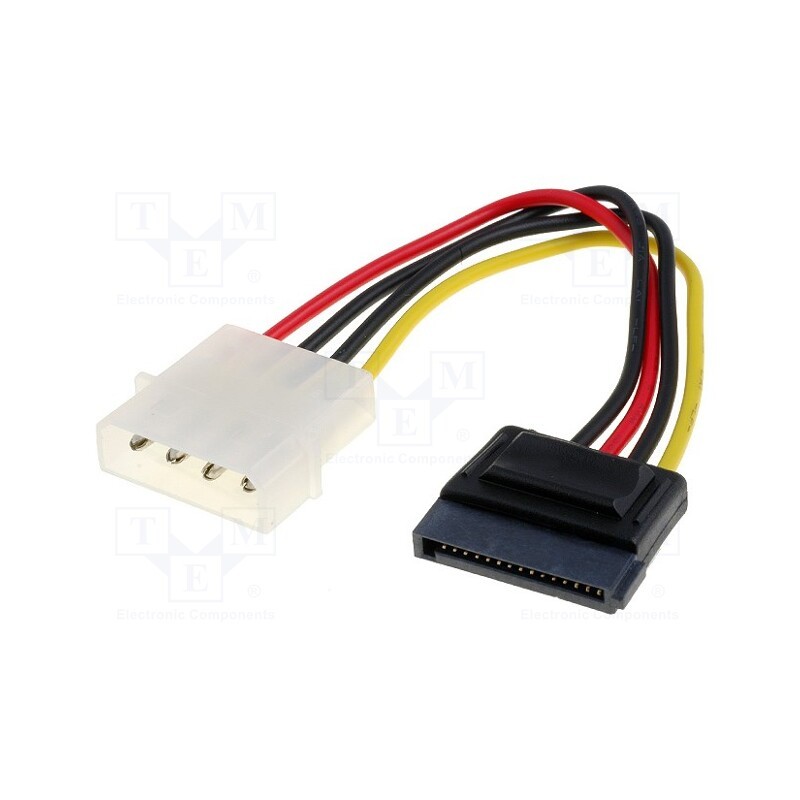10 pcs : 50674 - Transition: adapter, Molex male,SATA plug, 0.15m