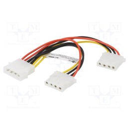 10 pcs : 50684 - Cable: mains, Molex male,Molex female x2, 0.16m