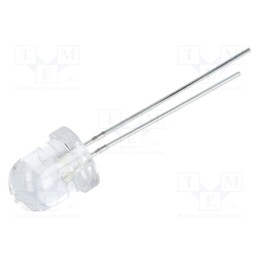 20 pcs : OSK5DK8131A - LED, 8mm, pink, 3000÷4200mcd, 30°, Front: convex, 2.9÷3.6V