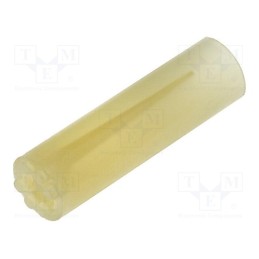 20 pcs : 8316 -AS - Spacer sleeve, LED, Øout: 5mm, ØLED: 5mm, L: 5.6mm, natural, UL94V-2