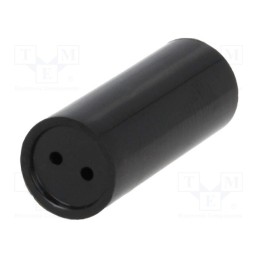 20 pcs : 2819.5170 -AS - Spacer sleeve, LED, Øout: 7.5mm, ØLED: 5mm, L: 17mm, black