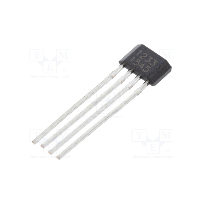 10 pcs : A1233LK-T - Sensor: Hall, SIP4, -55÷55Gs, Usup: 3.5÷24VDC