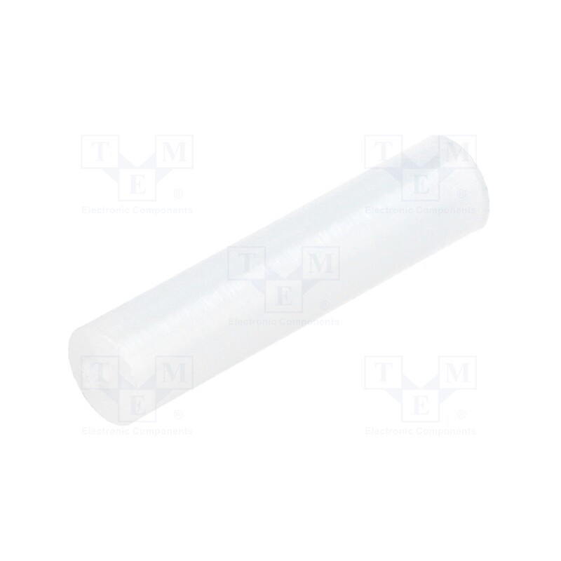 50 pcs : FIX-LED-21.5 -AS - Spacer sleeve, LED, Øout: 5mm, ØLED: 5mm, L: 21.5mm, natural, UL94V-2