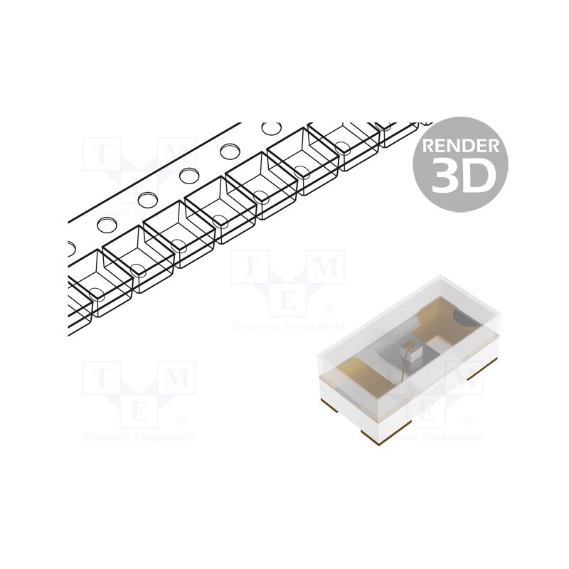 20 pcs : OSG80402C1E - LED, SMD, 0402, yellow green, 20÷40mcd, 1x0.5x0.4mm, 120°, 1.8÷2.6V