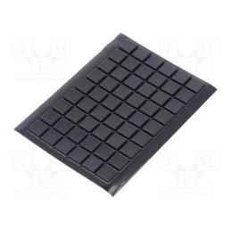 10 pcs : 7000001895 - Self-adhesive foot, H: 2.5mm, black, polyurethane, Bumpon