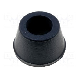 10 pcs : NF-002 - Foot, black, rubber, A: 11.5mm, B: 8.7mm, C: 5.6mm, E: 7.4mm, D: 3.2mm