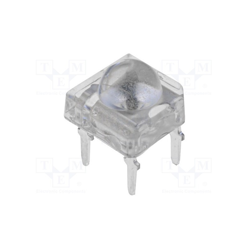 10 pcs : OS6OGAZ2C1P - LED Super Flux, 7.62x7.62mm, pink (salmon pink), 8400÷10000mcd