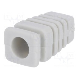 10 pcs : FI 7 J - Strain relief, rubber, L: 22.4mm, light grey, Øcable: 7mm