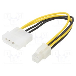 10 pcs : 51362 - Cable: mains, ATX P4 female,Molex male, 0.16m