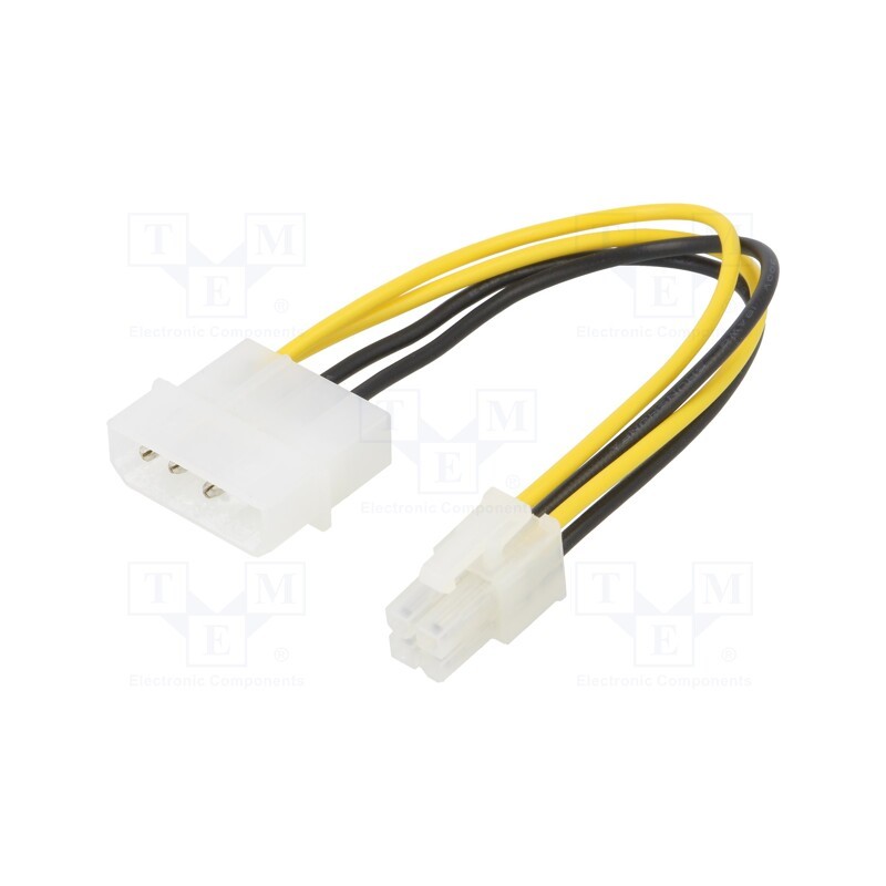 10 pcs : 51362 - Cable: mains, ATX P4 female,Molex male, 0.16m
