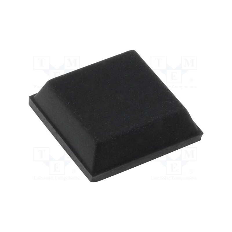 10 pcs : FIX-SF-009 - Self-adhesive foot, black, rubber, A: 12.5mm, B: 9.5mm, C: 4mm