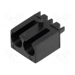 50 pcs : FIX-LEK-316 -AS - LED housing, 3mm, polyamide, angular, black, UL94V-2, H: 6mm
