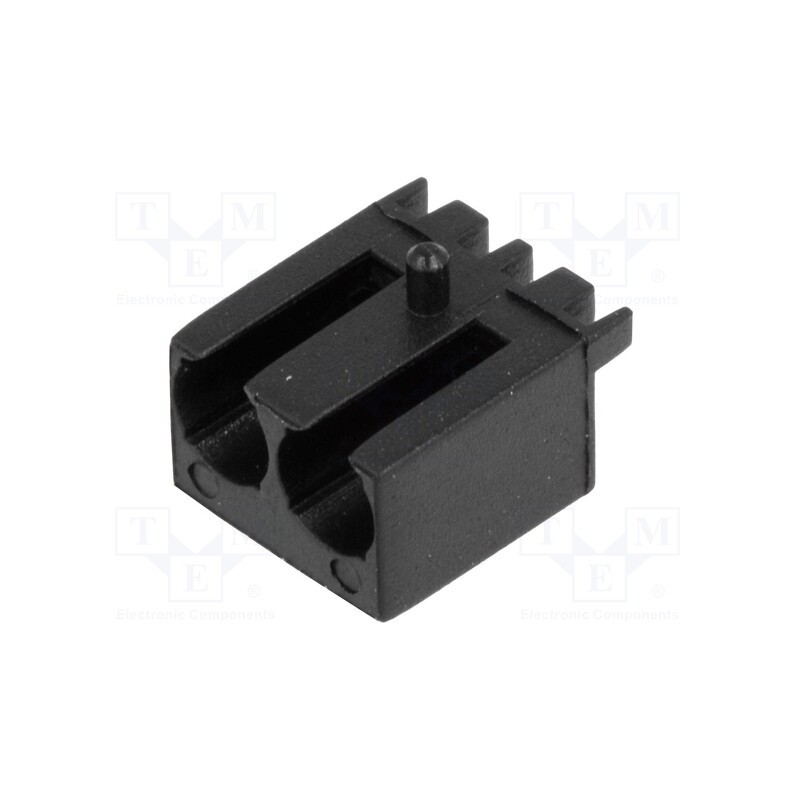 50 pcs : FIX-LEK-316 -AS - LED housing, 3mm, polyamide, angular, black, UL94V-2, H: 6mm
