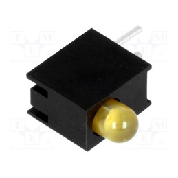 50 pcs : H30E-1AD - LED, in housing, amber, 3mm, No.of diodes: 1, 20mA, 80°, 1.6÷2.6V