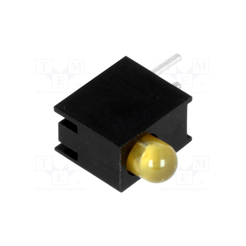 50 pcs : H30E-1AD - LED, in housing, amber, 3mm, No.of diodes: 1, 20mA, 80°, 1.6÷2.6V