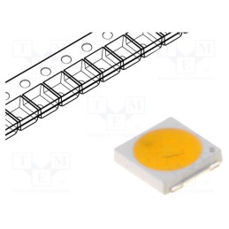 50 pcs : PJ2N-FFVE - LED, SMD, 3030, white warm, 50÷58lm, 2580-3250K, 70, 120°, 150mA