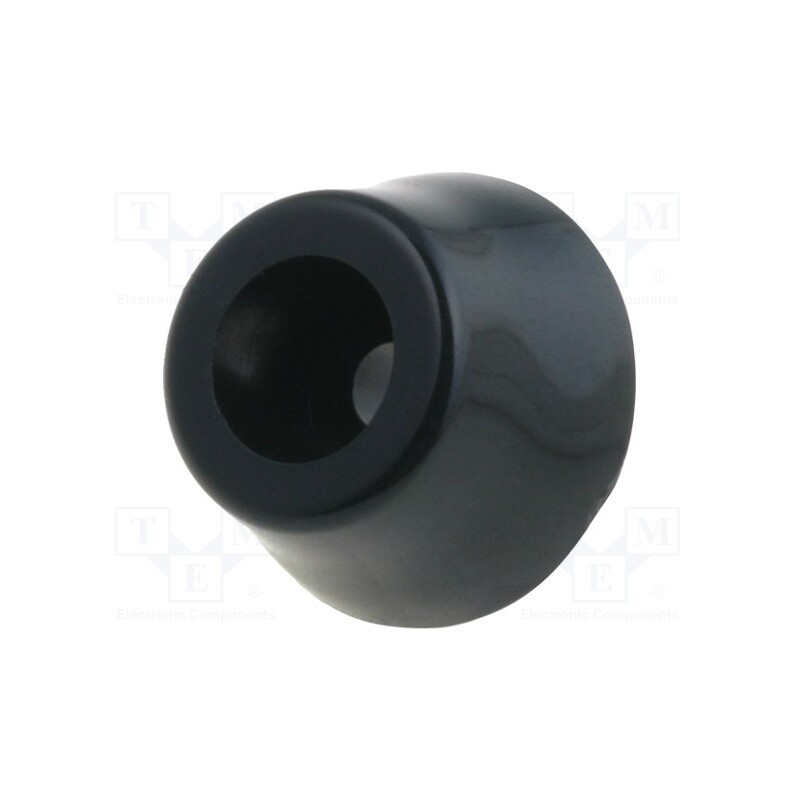 10 pcs : NF-013 - Foot, black, polypropylene, A: 18mm, B: 13.7mm, C: 7.8mm, E: 9.8mm
