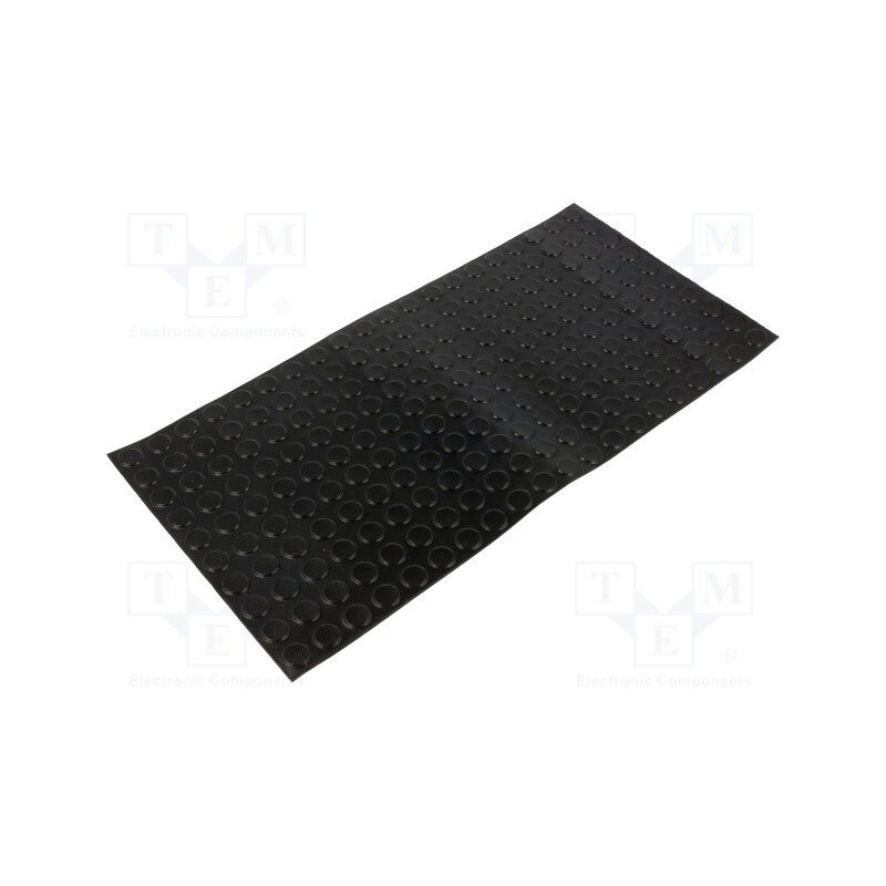 10 pcs : 781-B - Self-adhesive foot, Ø: 12.7mm, H: 1.5mm, black, polyurethane